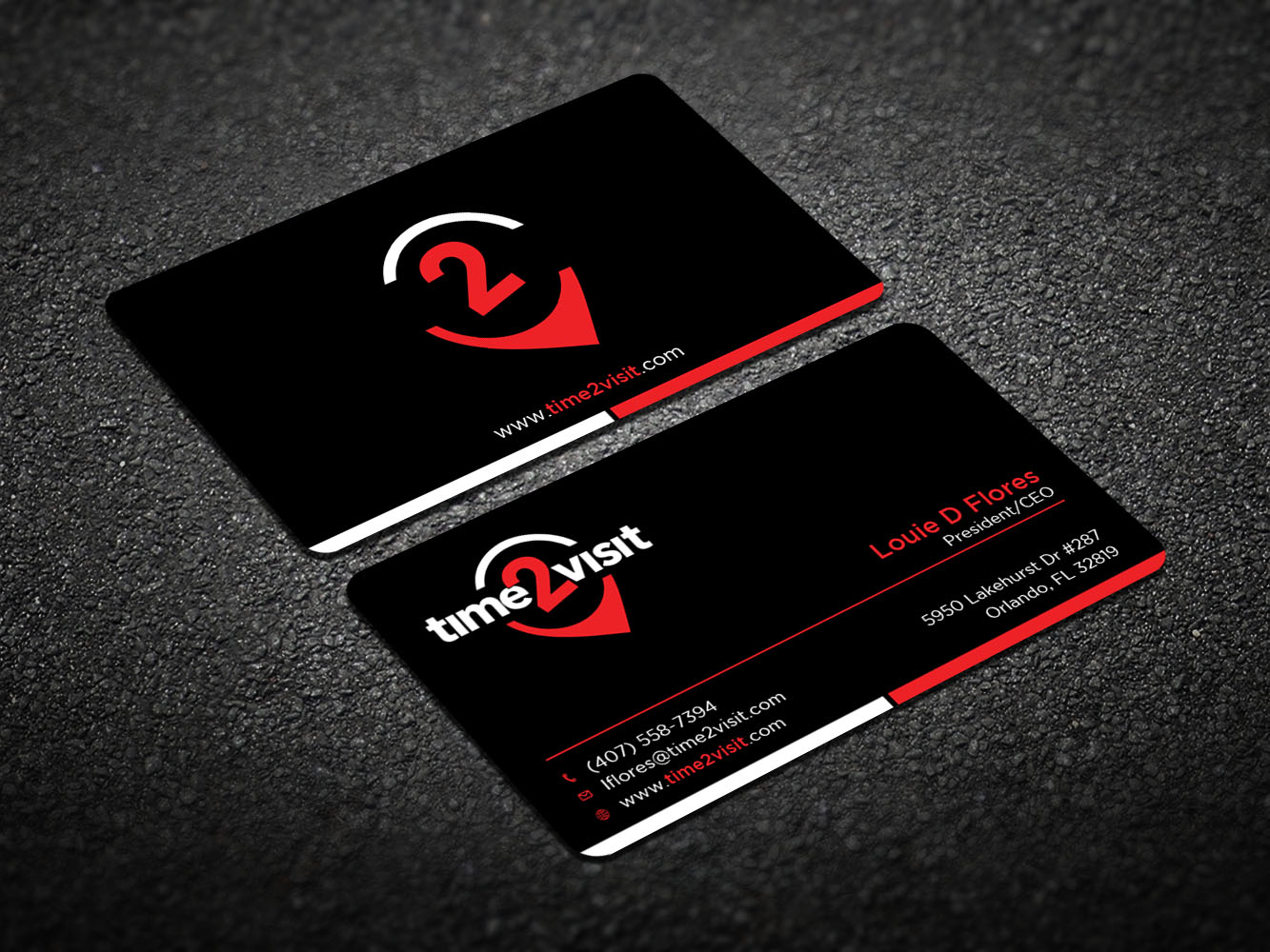 Business Card Design by Verified artistry (Design garden) for Time 2 Visit | Design #12567057