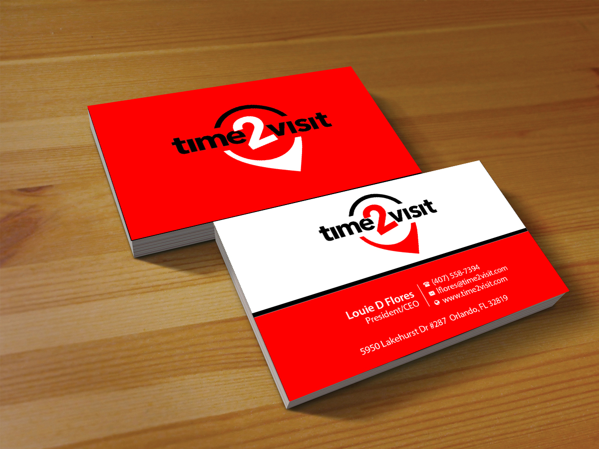 Business Card Design by Creations Box 2015 for Time 2 Visit | Design #12570357