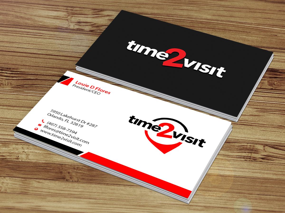 Business Card Design by Creations Box 2015 for Time 2 Visit | Design #12570377