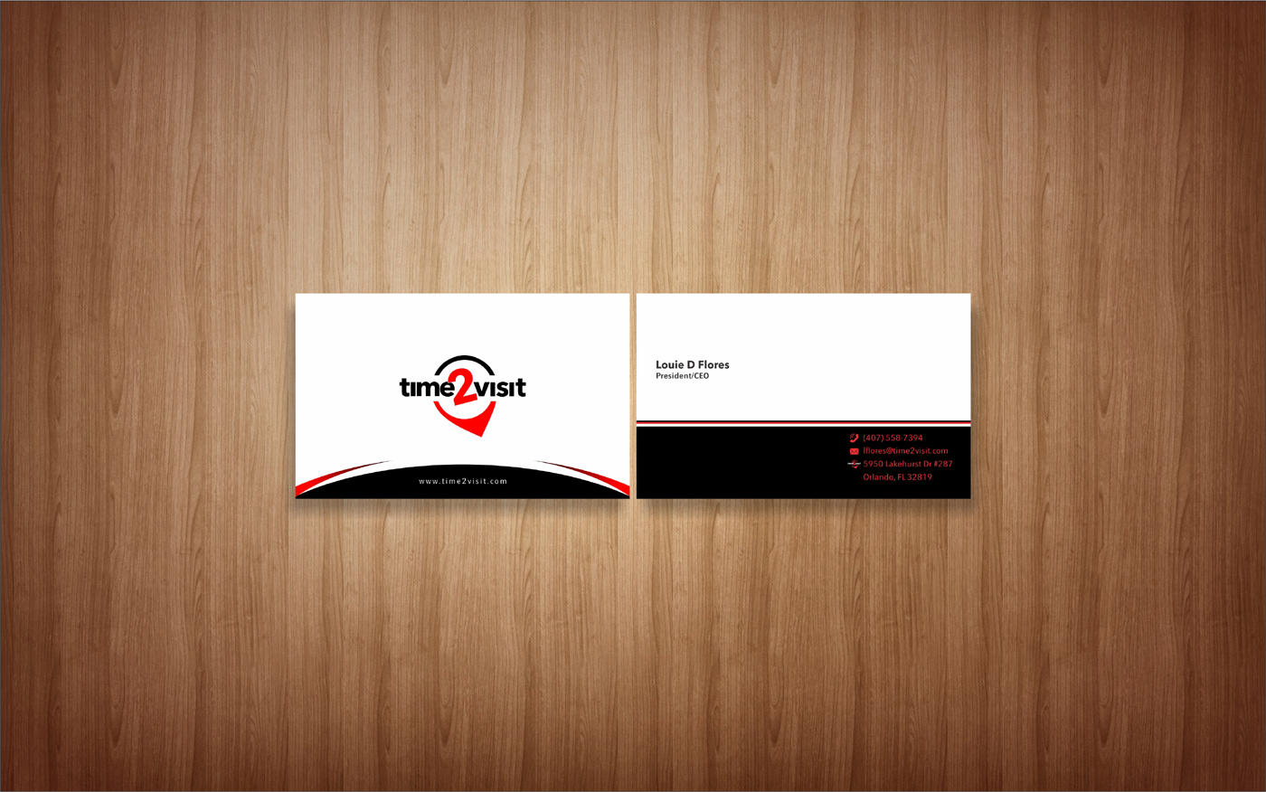 Business Card Design by ViEloT DeSign for Time 2 Visit | Design #12565517