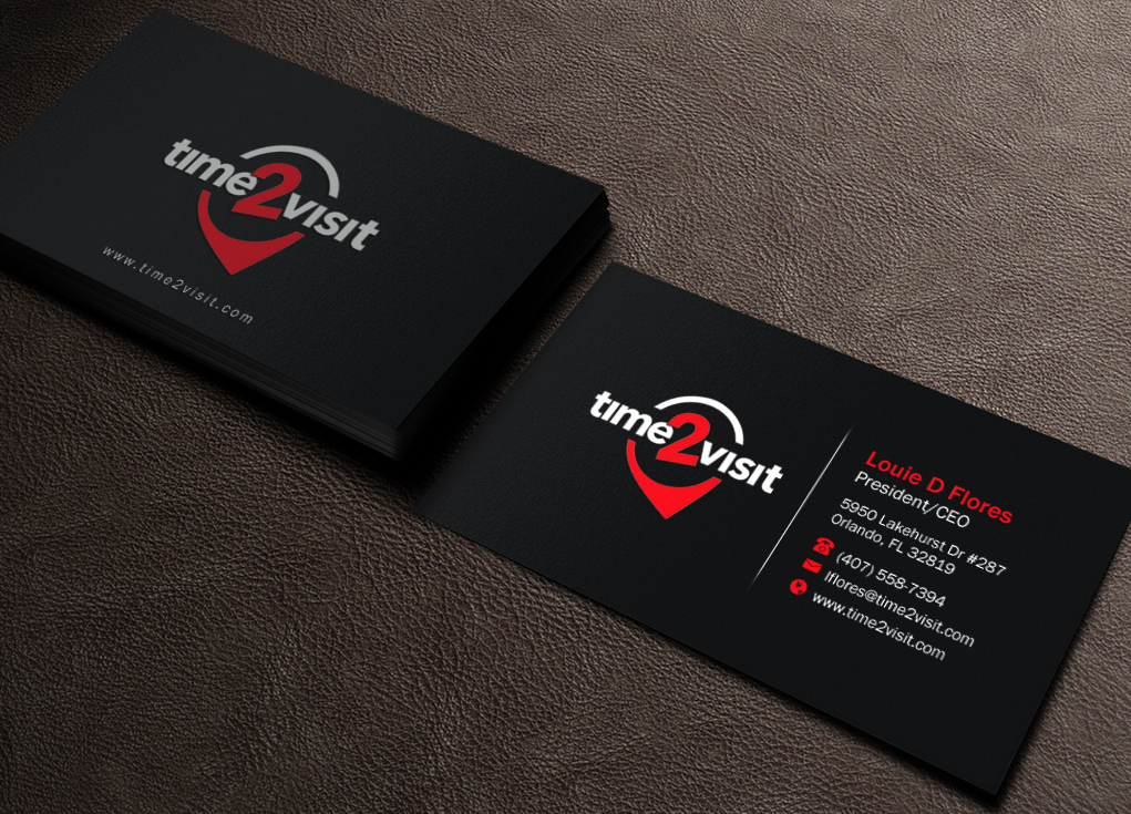 Business Card Design by Brand aid for Time 2 Visit | Design #12566475