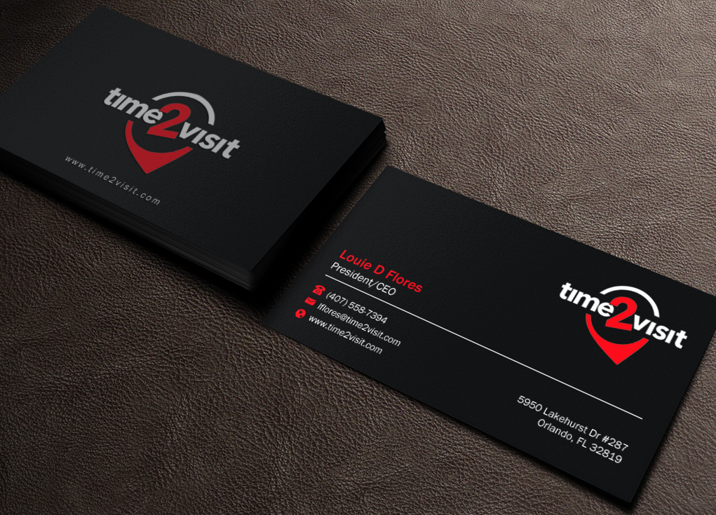 Business Card Design by Brand aid for Time 2 Visit | Design #12566479