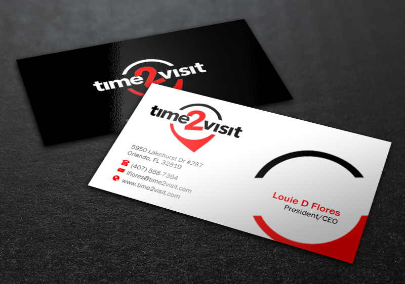 Business Card Design by Brand aid for Time 2 Visit | Design #12566489