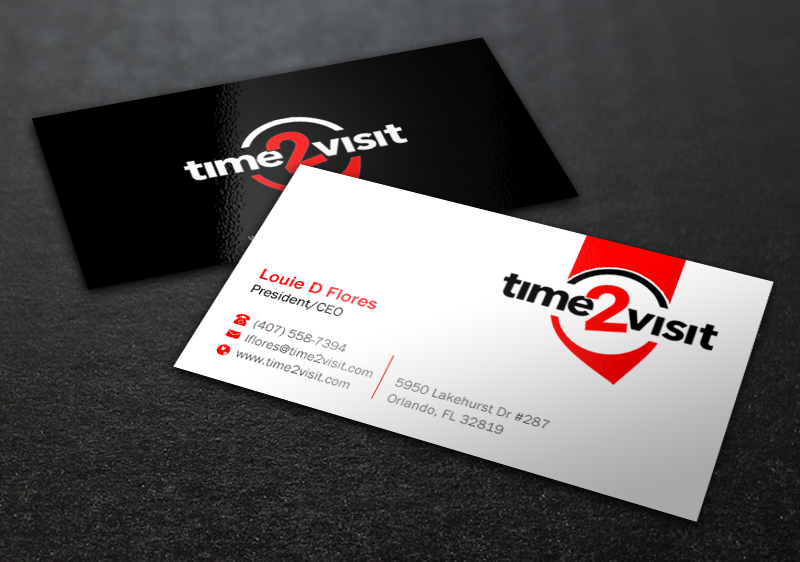 Business Card Design by Brand aid for Time 2 Visit | Design #12566491