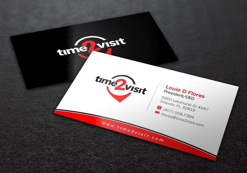 Business Card Design by Brand aid for Time 2 Visit | Design #12566492