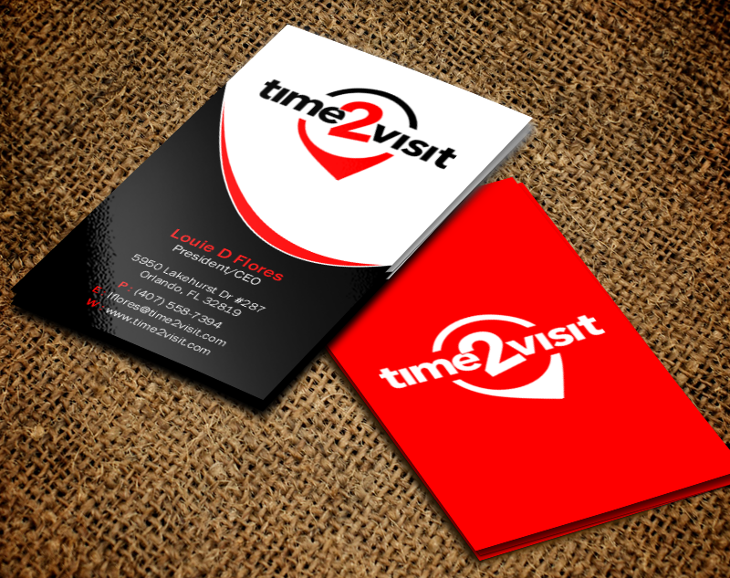 Business Card Design by Brand aid for Time 2 Visit | Design #12566495