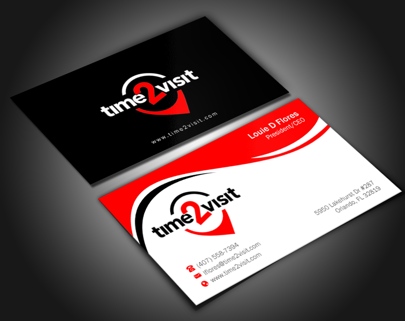 Business Card Design by Brand aid for Time 2 Visit | Design #12566502