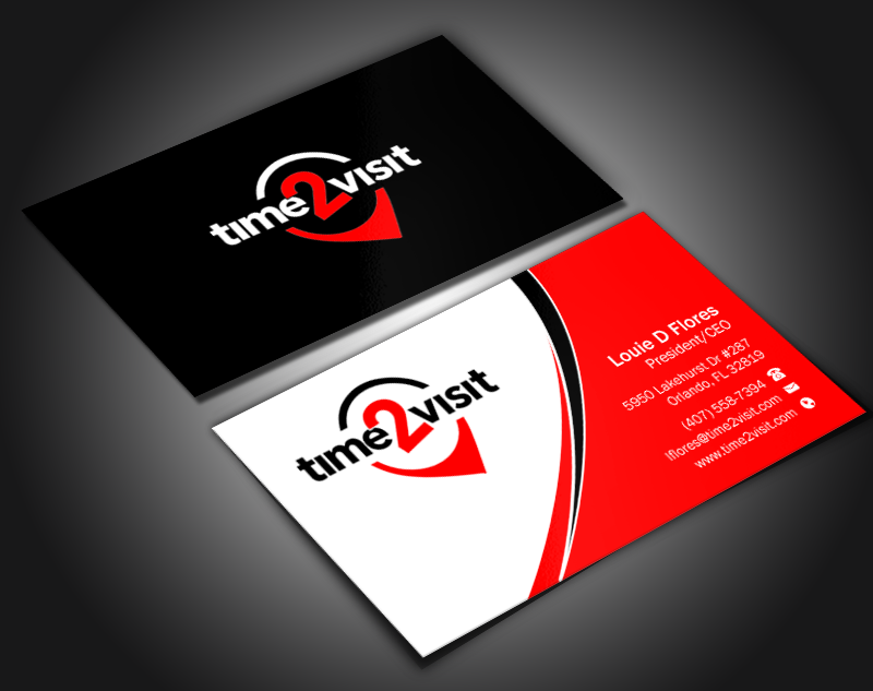 Business Card Design by Brand aid for Time 2 Visit | Design #12566520