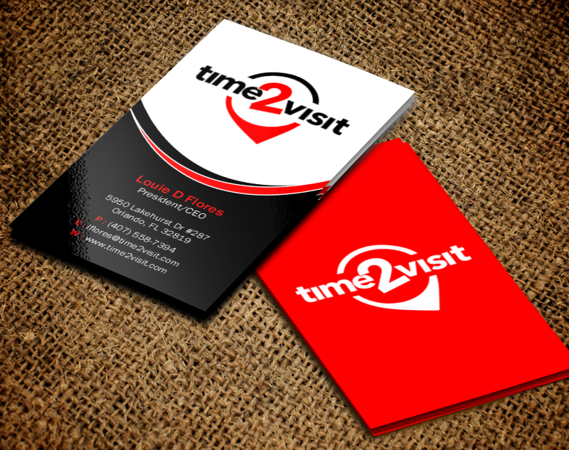 Business Card Design by Brand aid for Time 2 Visit | Design #12566522