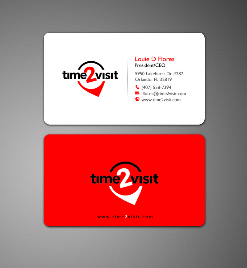 Business Card Design by chandrayaan.creative for Time 2 Visit | Design #12562297