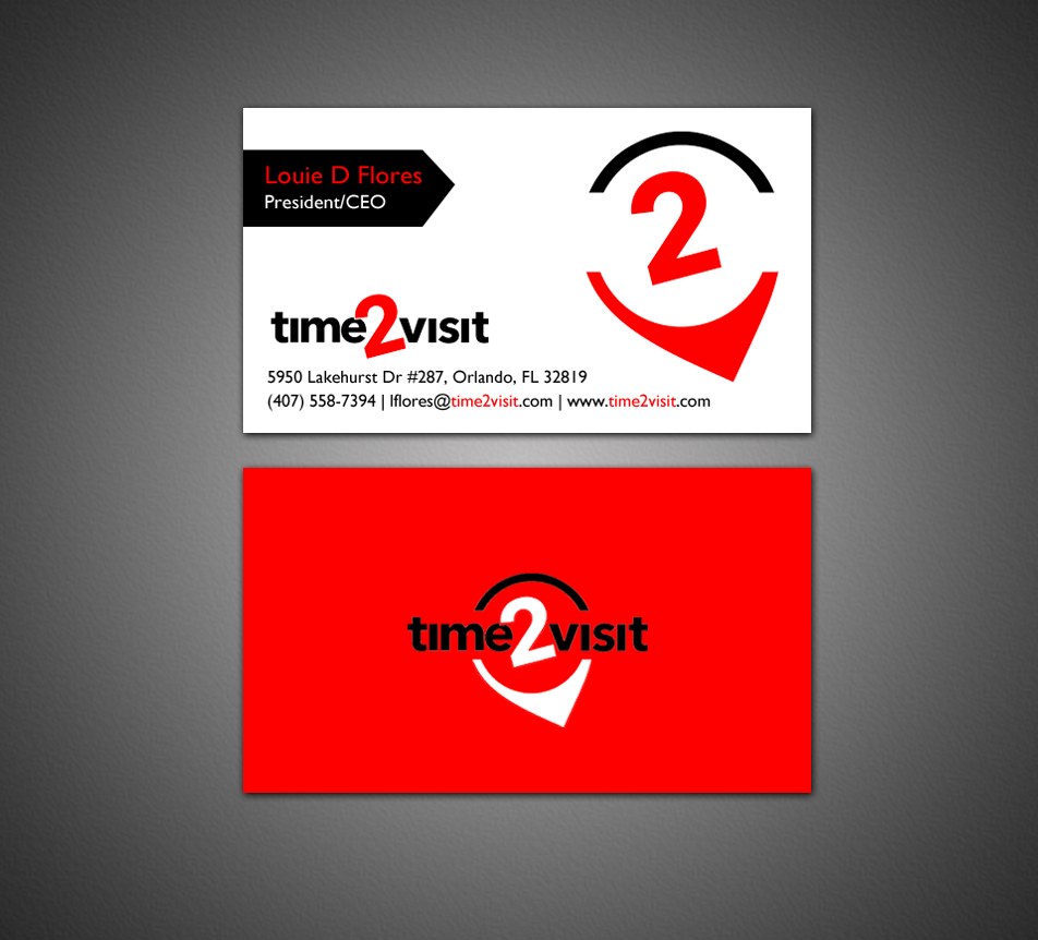 Business Card Design by chandrayaan.creative for Time 2 Visit | Design #12562299