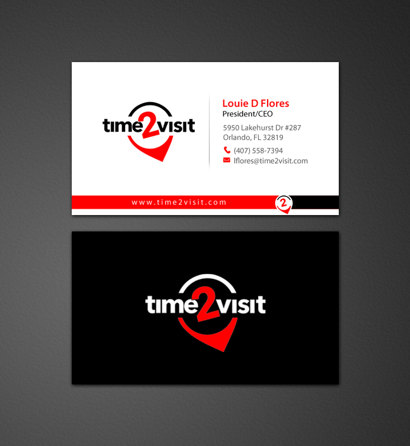Business Card Design by chandrayaan.creative for Time 2 Visit | Design #12566153
