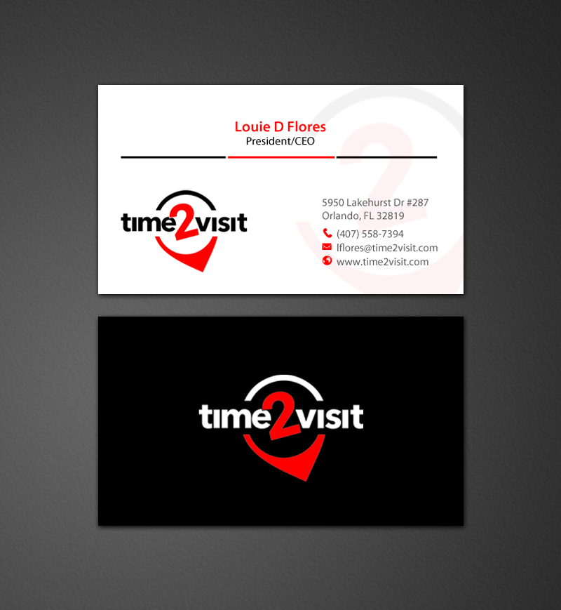 Business Card Design by chandrayaan.creative for Time 2 Visit | Design #12566169