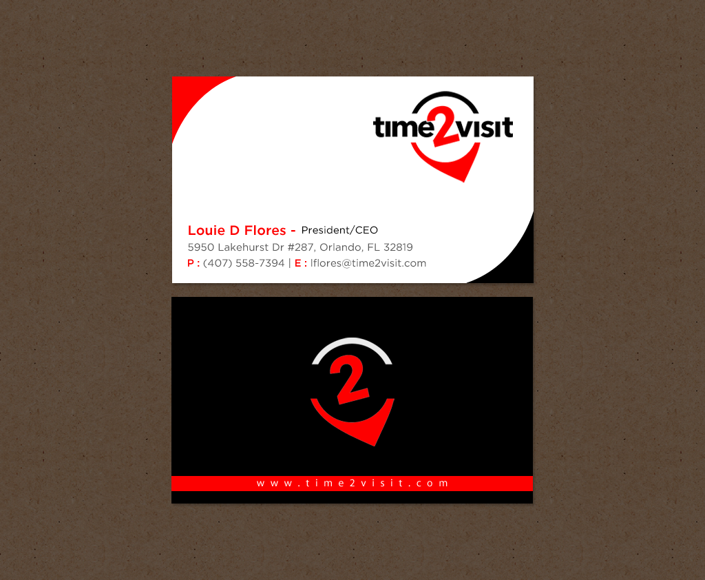 Business Card Design by chandrayaan.creative for Time 2 Visit | Design #12568319