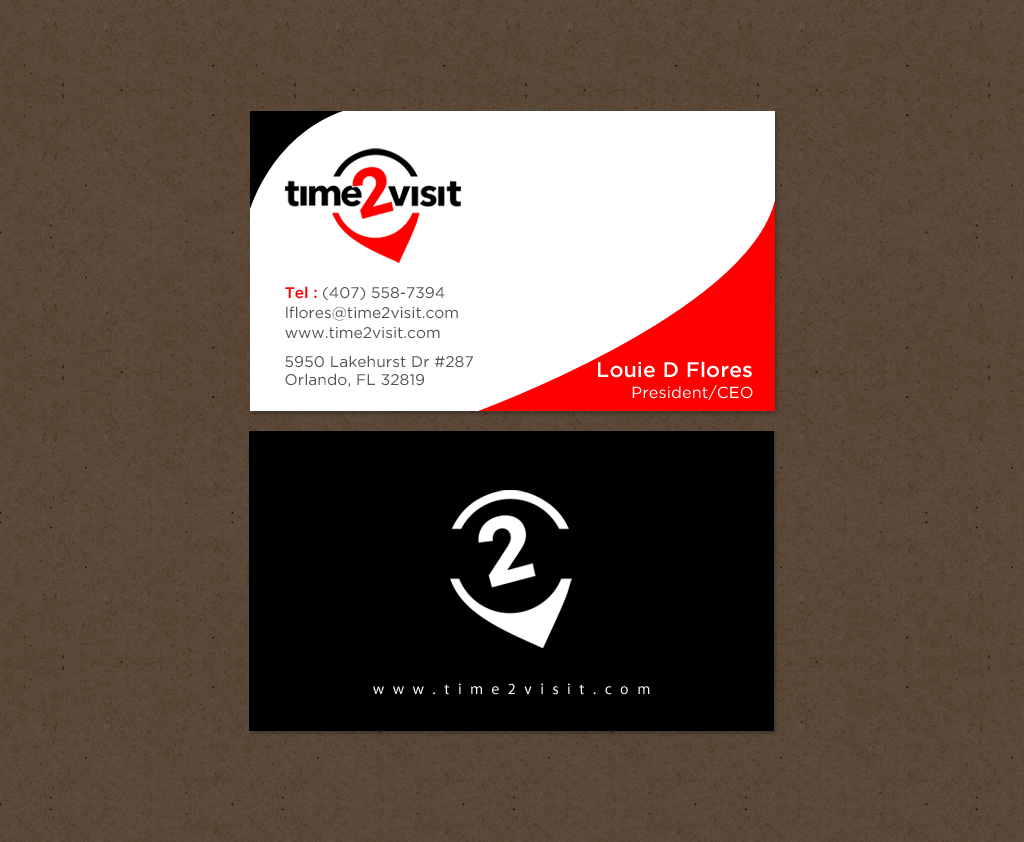 Business Card Design by chandrayaan.creative for Time 2 Visit | Design #12568326