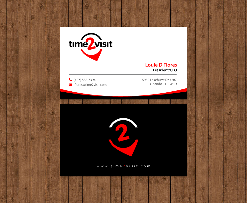 Business Card Design by chandrayaan.creative for Time 2 Visit | Design #12587073
