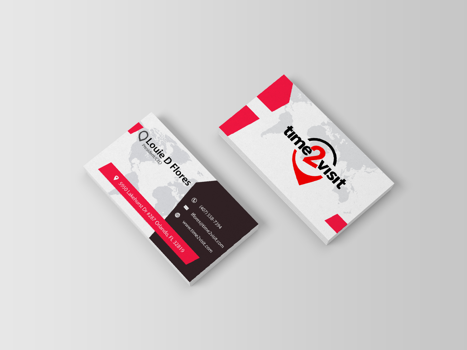 Business Card Design by designerdhyani for Time 2 Visit | Design #12589133
