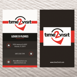 Business Card Design by Next Screen Infotech for Time 2 Visit | Design #12588854