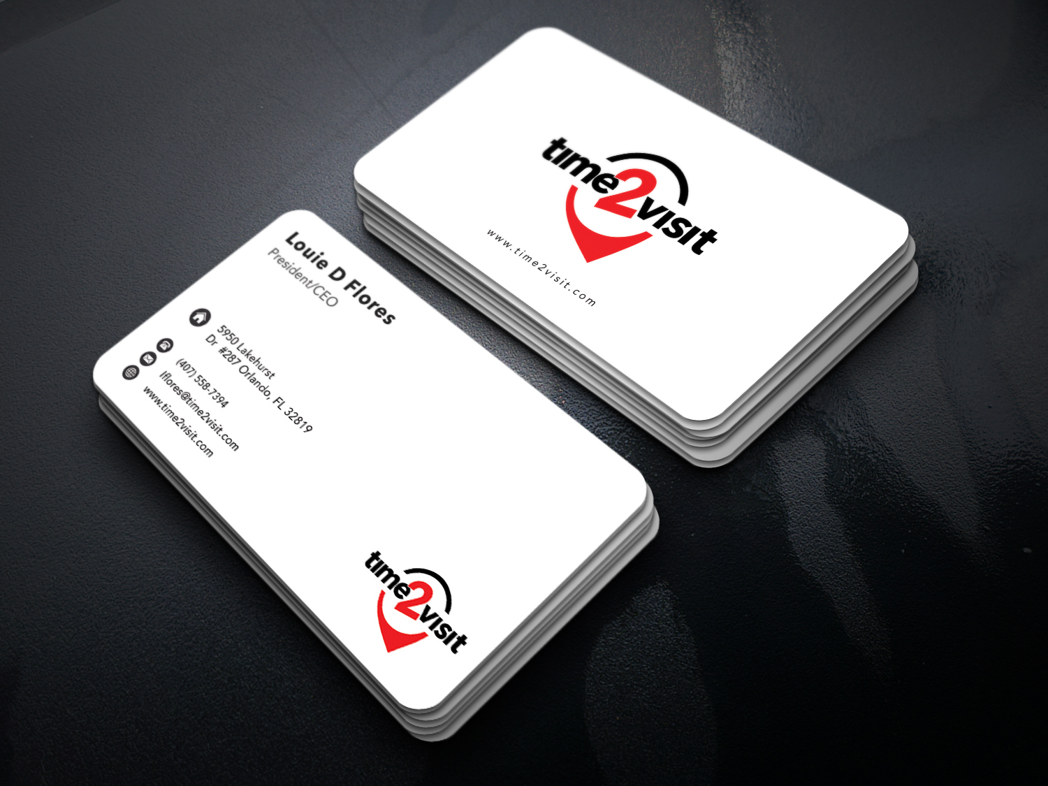 Design de Carte de Visite par Graphic Flame pour Time 2 Visit | Design #12601138