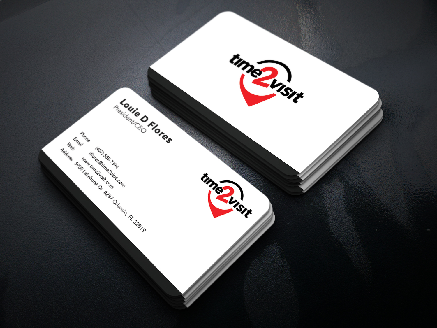 Business Card Design by Graphic Flame for Time 2 Visit | Design #12601139