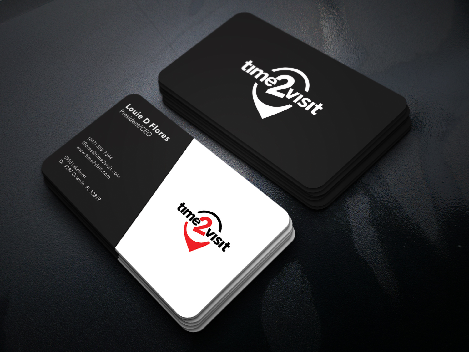 Business Card Design by Graphic Flame for Time 2 Visit | Design #12601148
