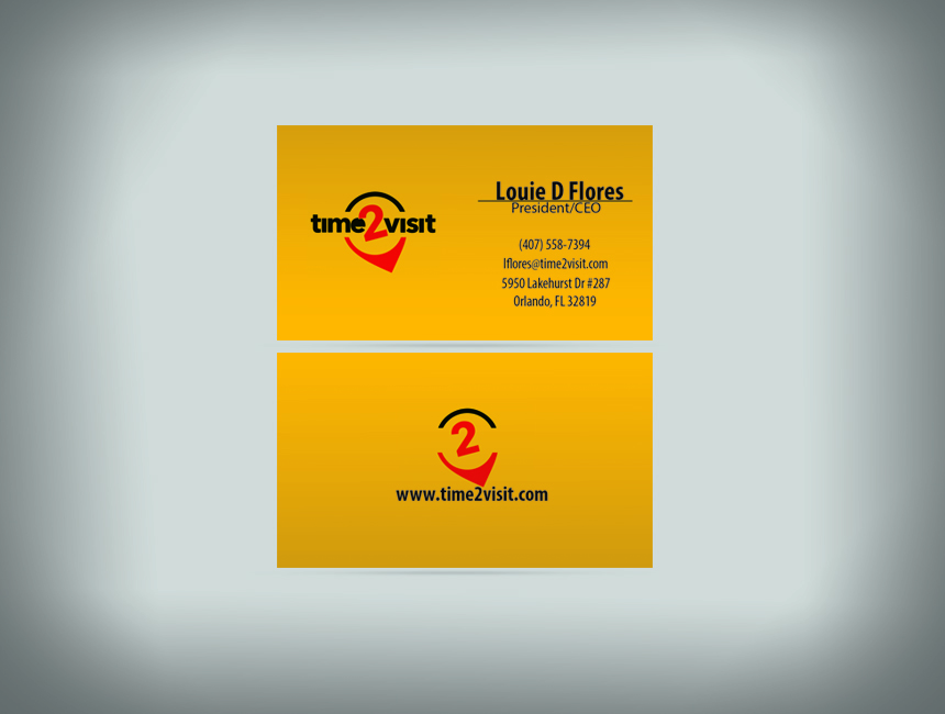 Business Card Design by NeverMore for Time 2 Visit | Design #12593101