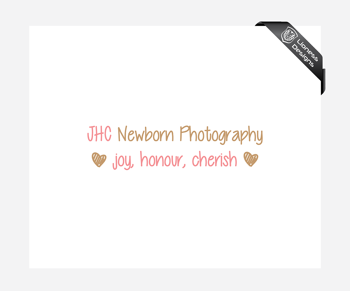 Logo Design by Lioness Designs for JHC Newborn Photography | Design #12629299