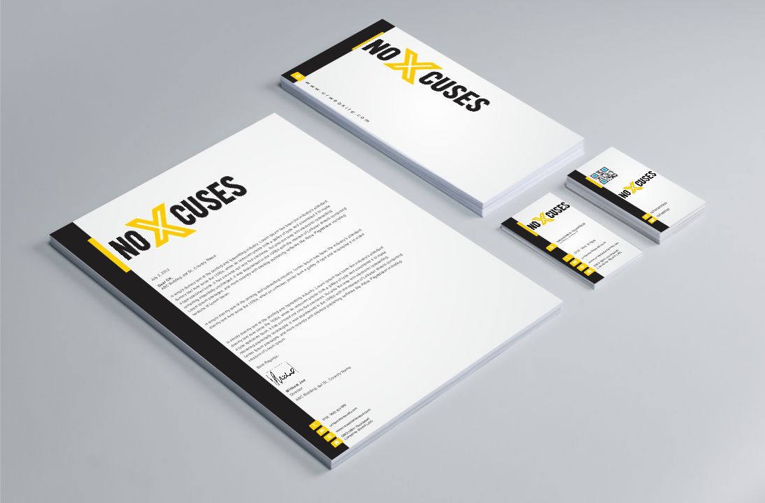 Stationery Design by AwsomeD for NoXcuses Group | Design #12640785