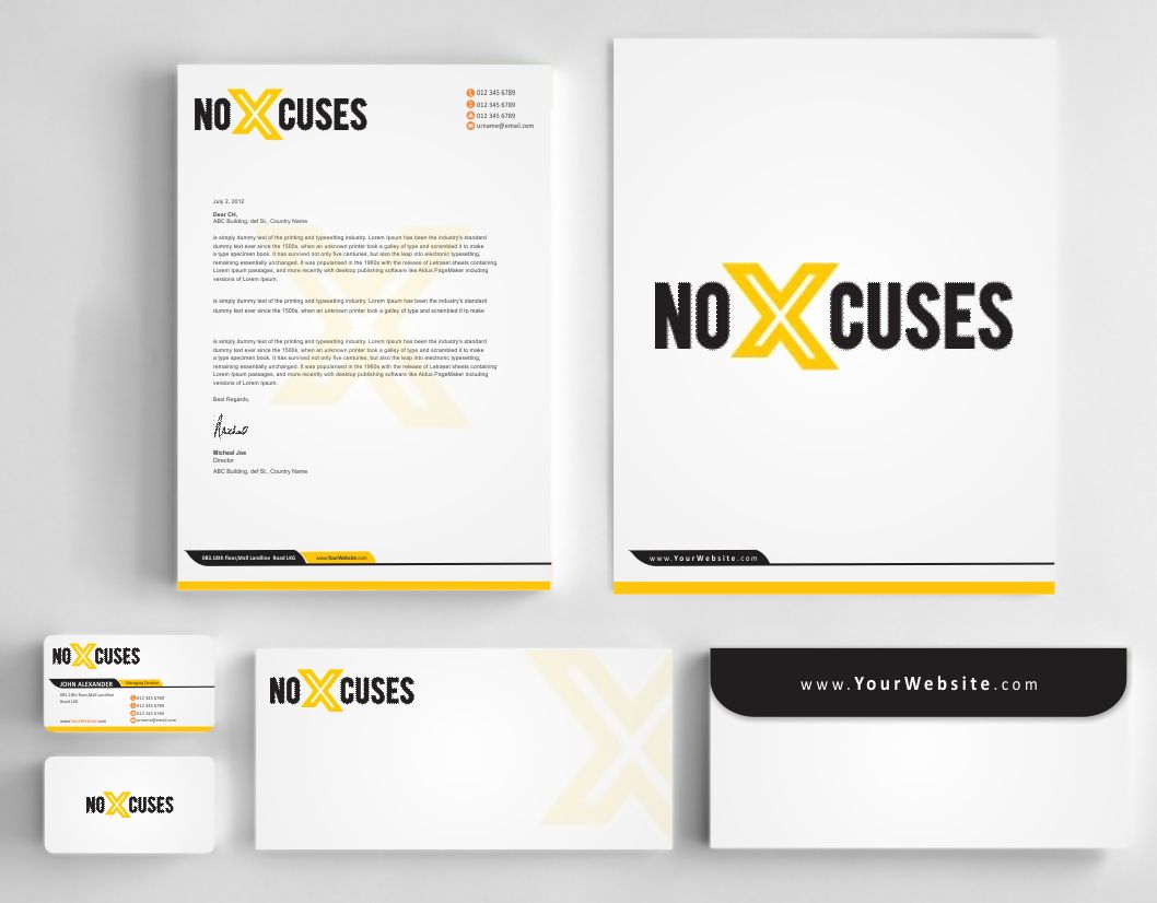Design de Papeterie par AwsomeD pour NoXcuses Group | Design #12640800