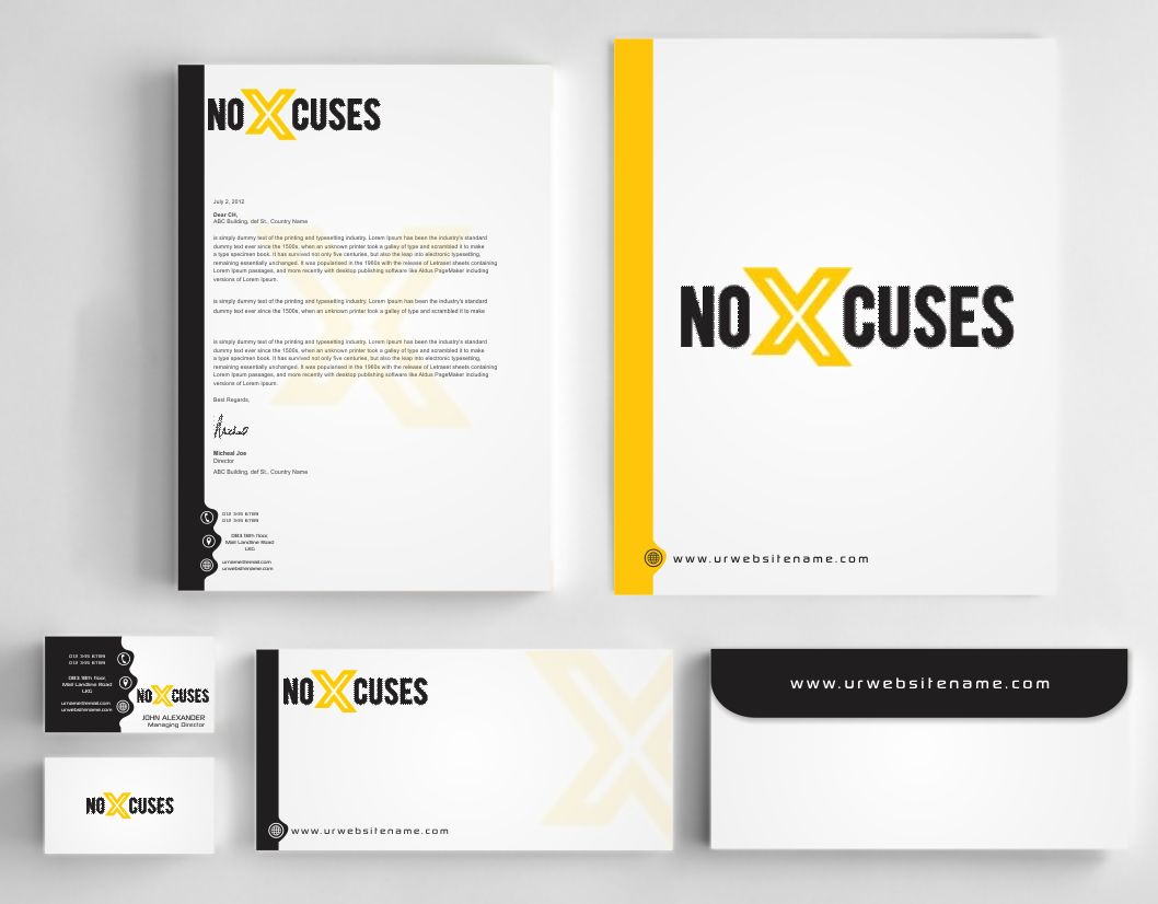 Design de Papeterie par AwsomeD pour NoXcuses Group | Design #12640804
