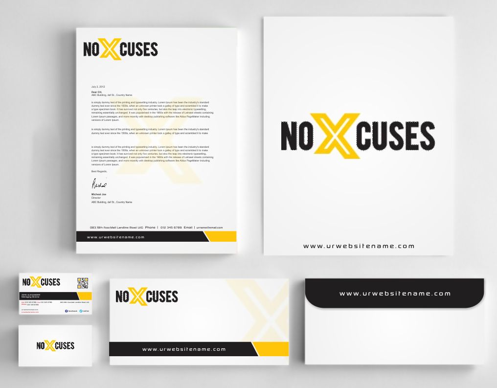 Stationery Design by AwsomeD for NoXcuses Group | Design #12640808