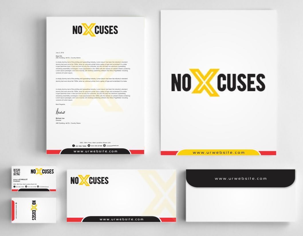 Stationery Design by AwsomeD for NoXcuses Group | Design #12640809