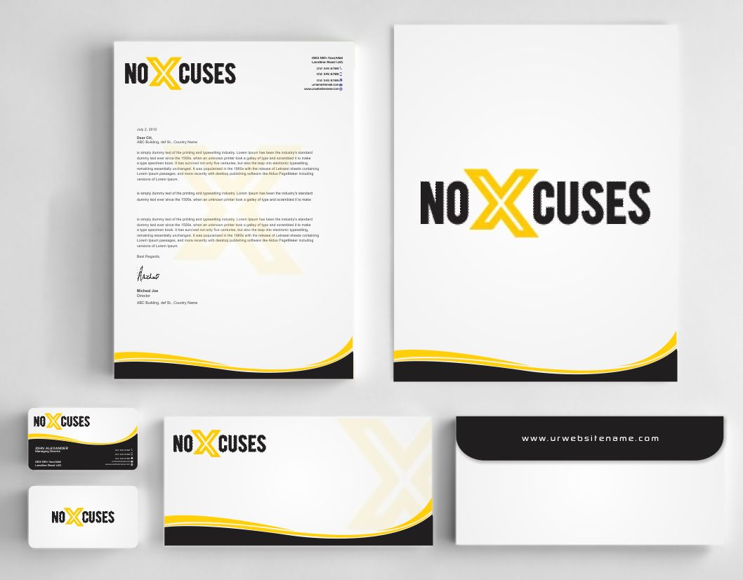 Stationery Design by AwsomeD for NoXcuses Group | Design #12641130