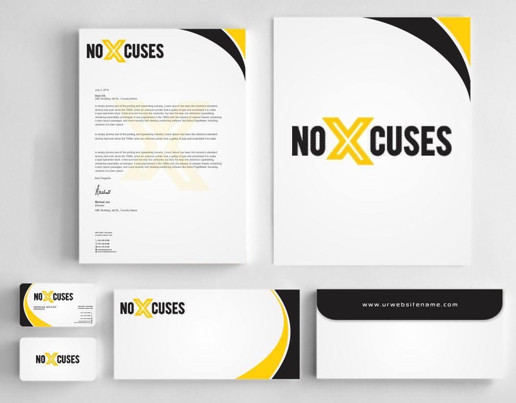 Stationery Design by AwsomeD for NoXcuses Group | Design #12641138