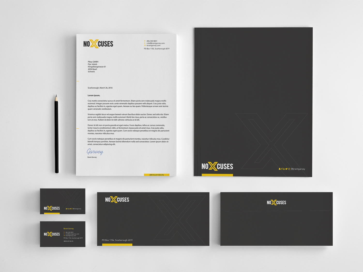 Stationery Design by HYPdesign for NoXcuses Group | Design #12623212