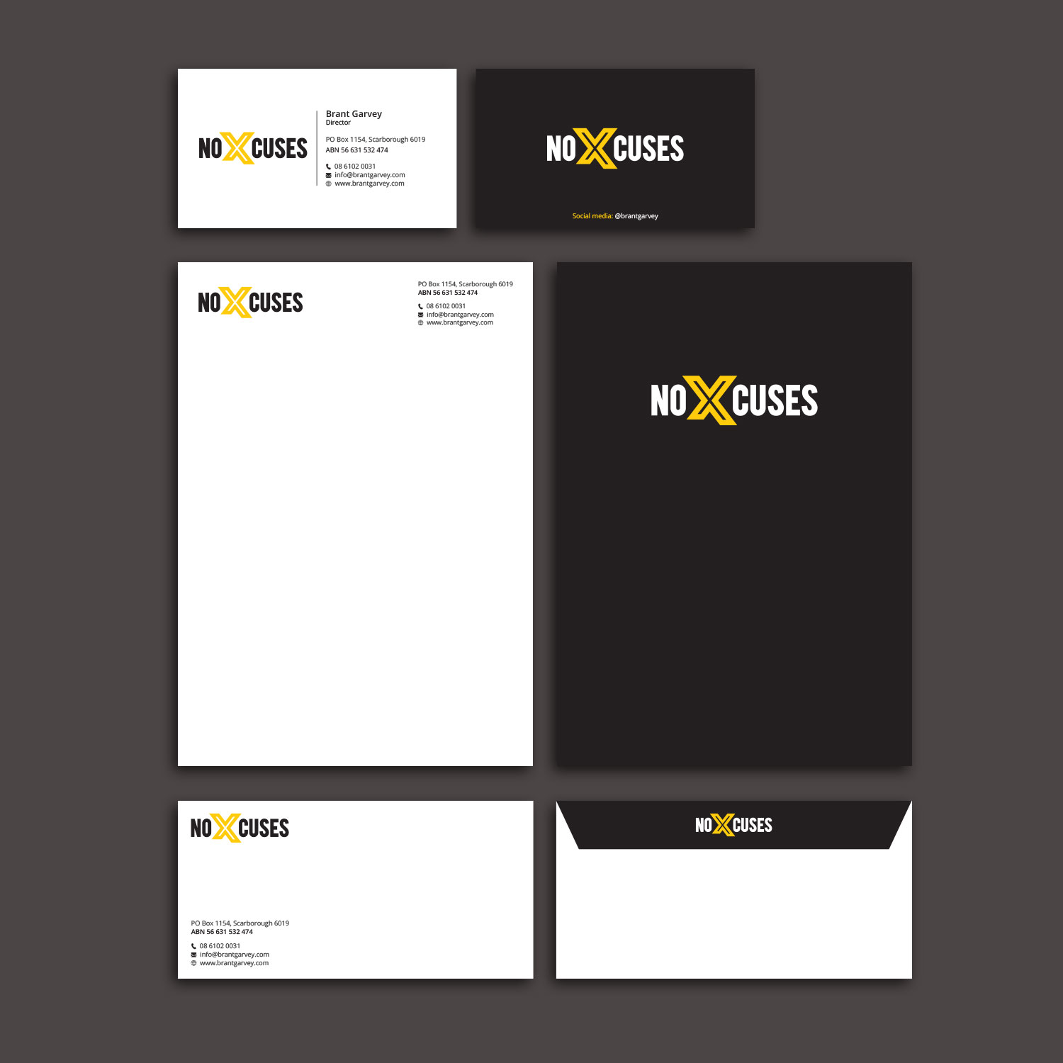 Stationery Design by Right_D for NoXcuses Group | Design #12634143