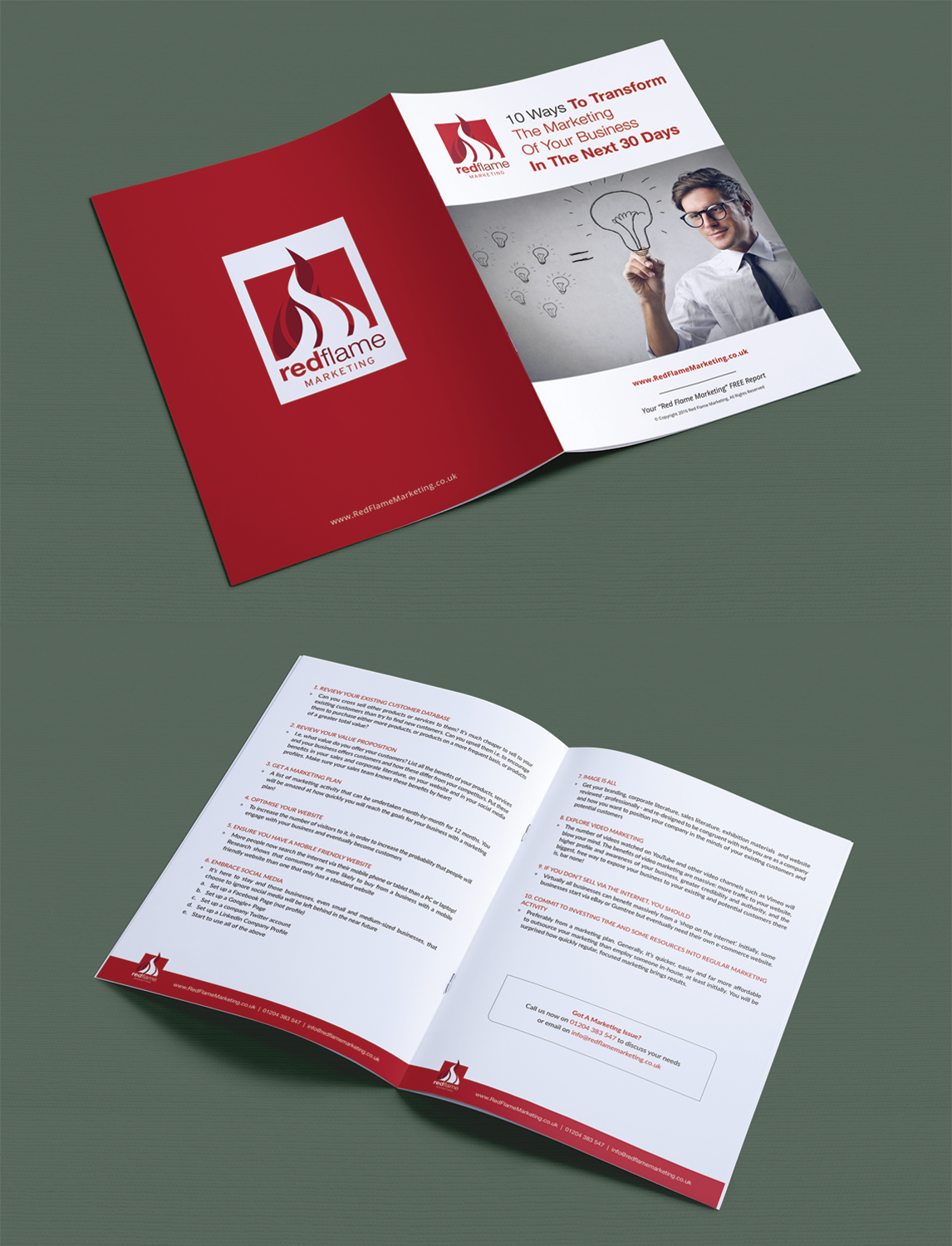 Diseño de Brochure por Adylhere para Red Flame Marketing | Diseño #12594876