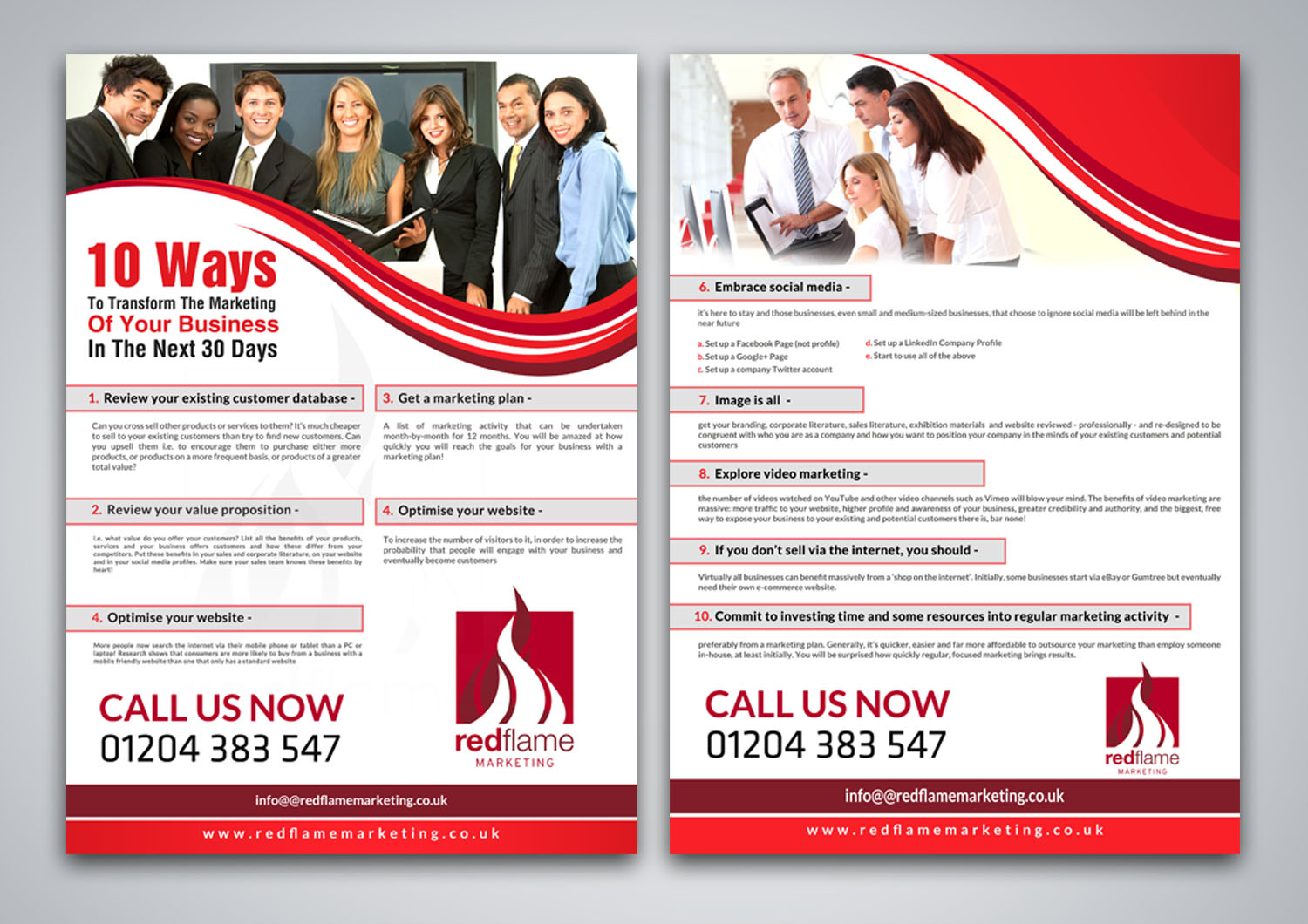 Brochure Design by debdesign for Red Flame Marketing | Design #12631581