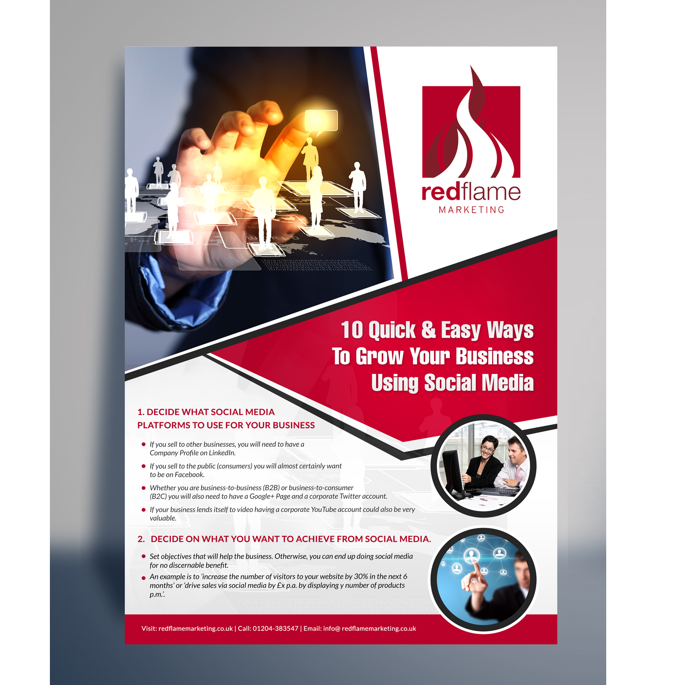 Brochure Design by debdesign for Red Flame Marketing | Design #12633355