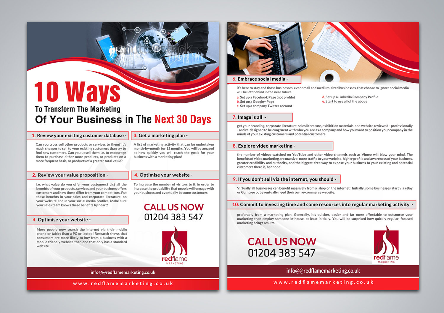Design de Brochure par debdesign pour Red Flame Marketing | Design #12651041