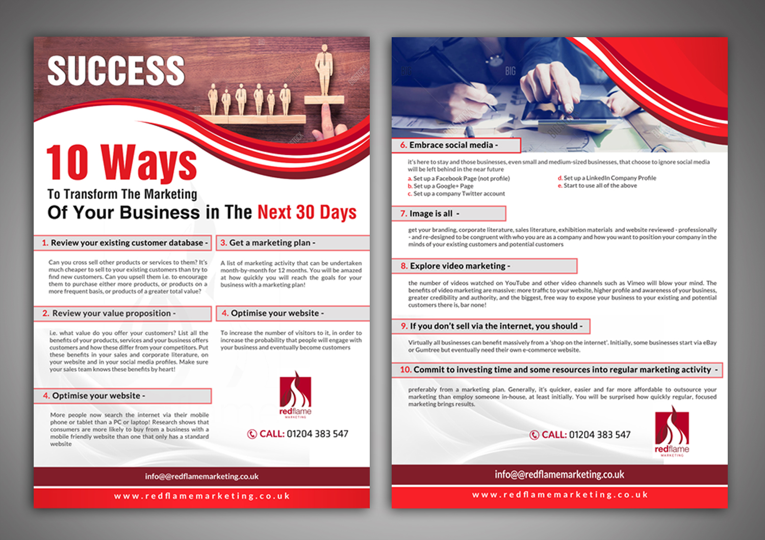 Brochure Design by debdesign for Red Flame Marketing | Design #12703167