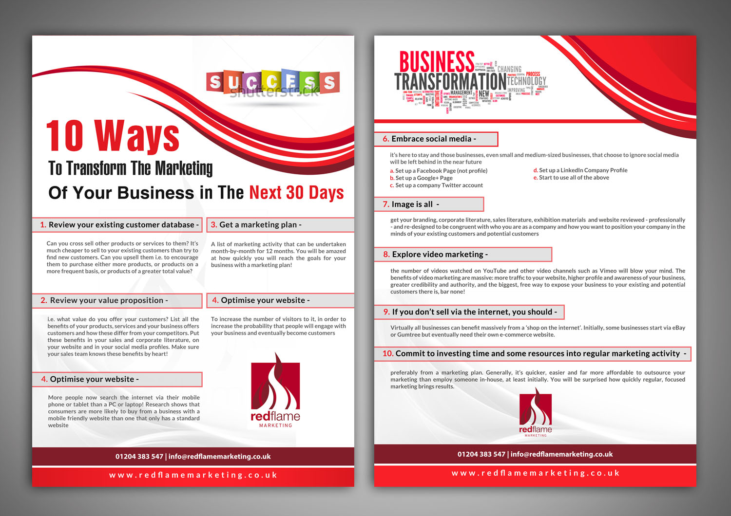 Brochure Design by debdesign for Red Flame Marketing | Design #12775602