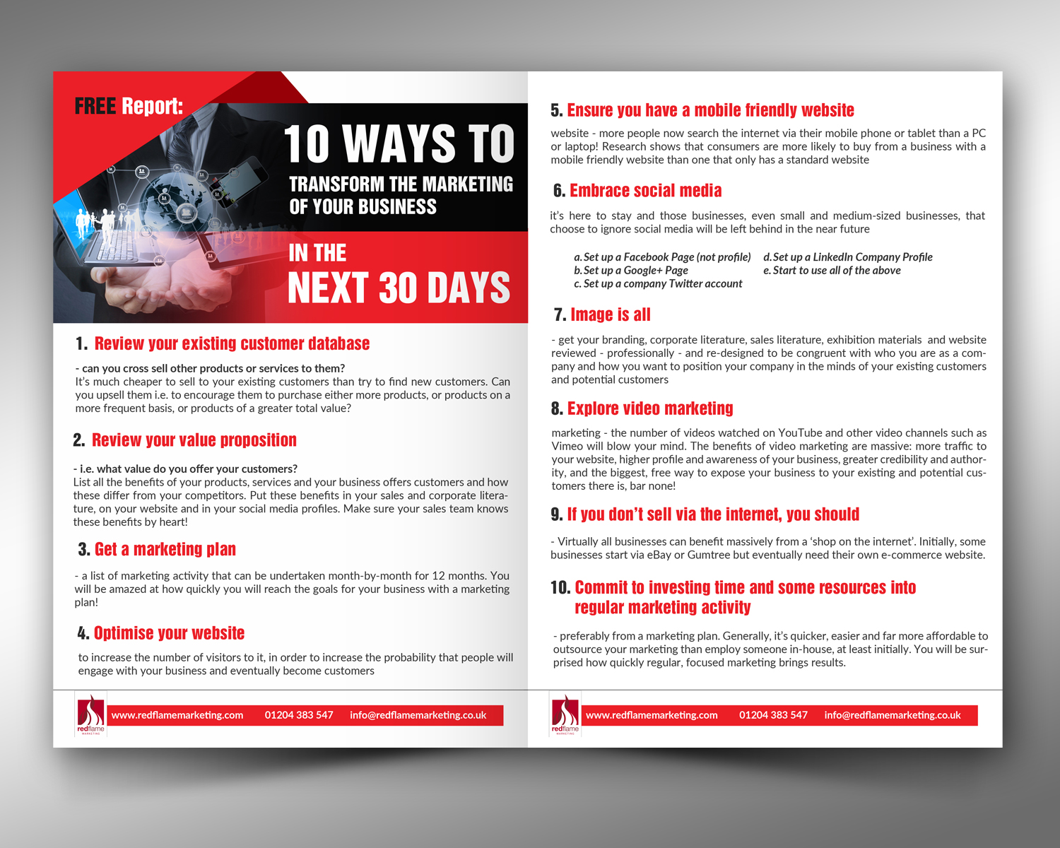 Brochure Design by innovative earth for Red Flame Marketing | Design #12606544