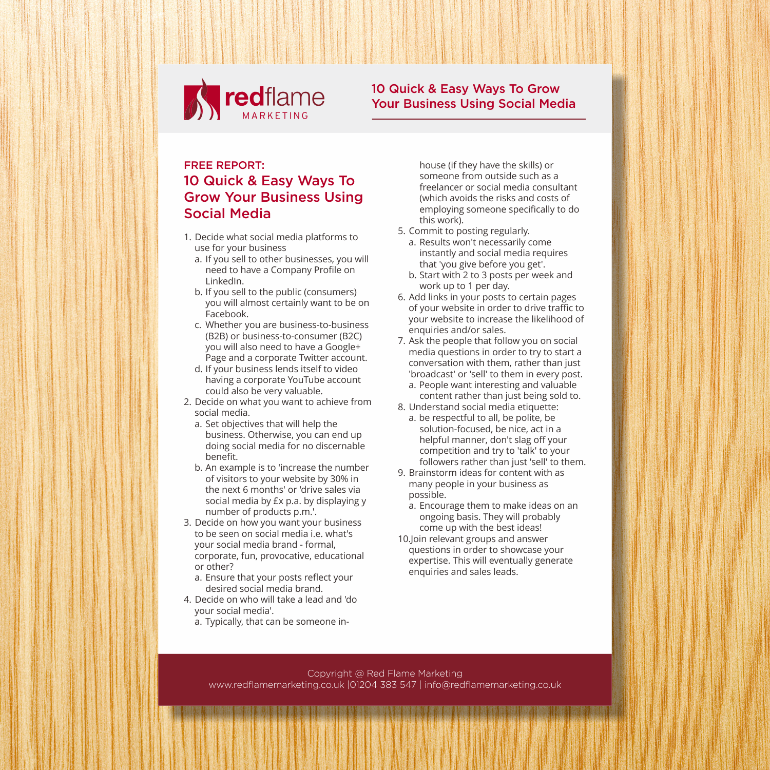Brochure Design by barinix for Red Flame Marketing | Design #12601316