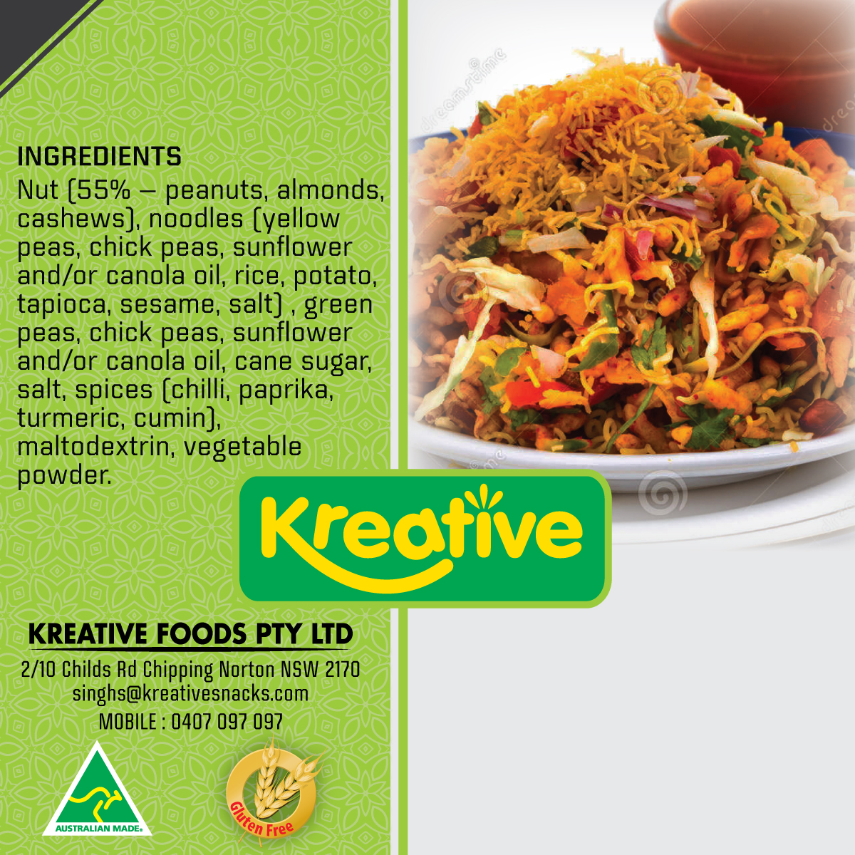Label Design by Impressive Solutions for Kreative Foods Pty Ltd | Design #12642614