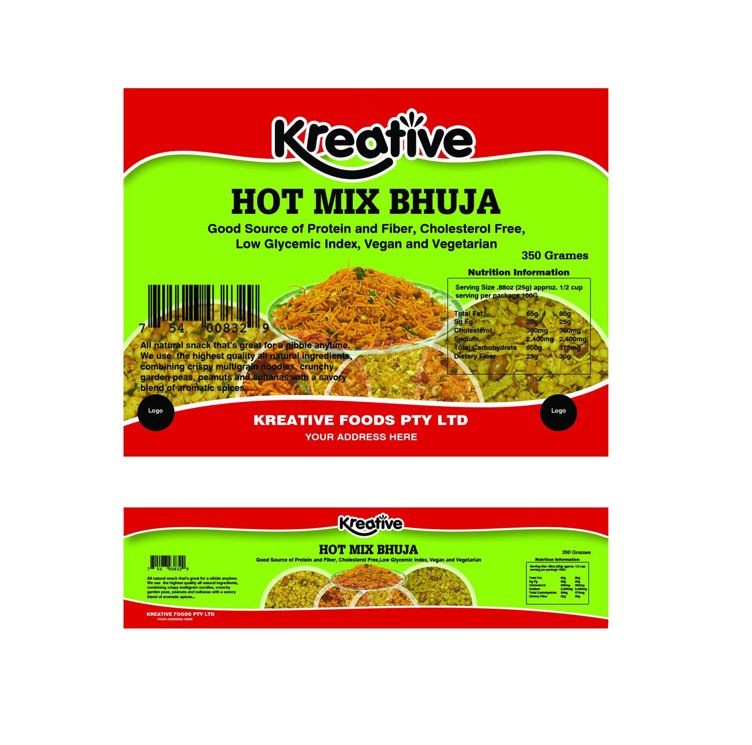Label Design by artdot for Kreative Foods Pty Ltd | Design #12654117