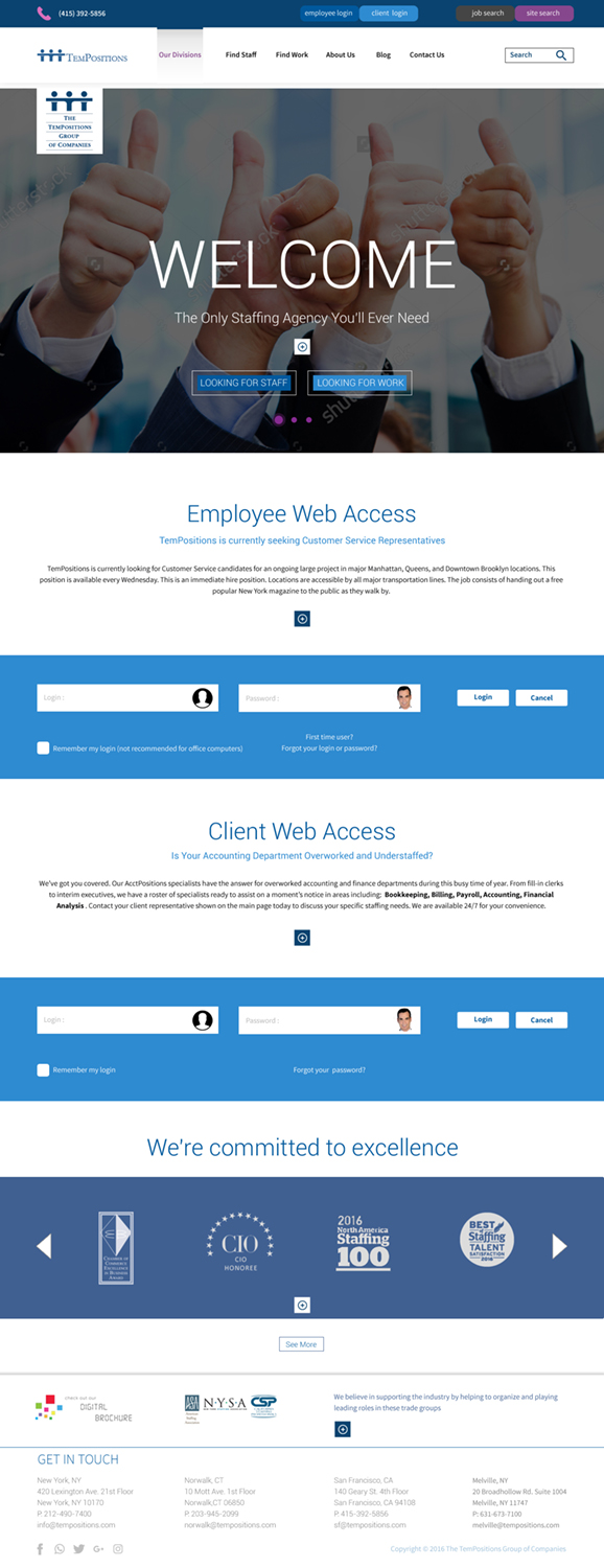 Diseño Web por Jyotsna para TemPositions | Diseño #12651428