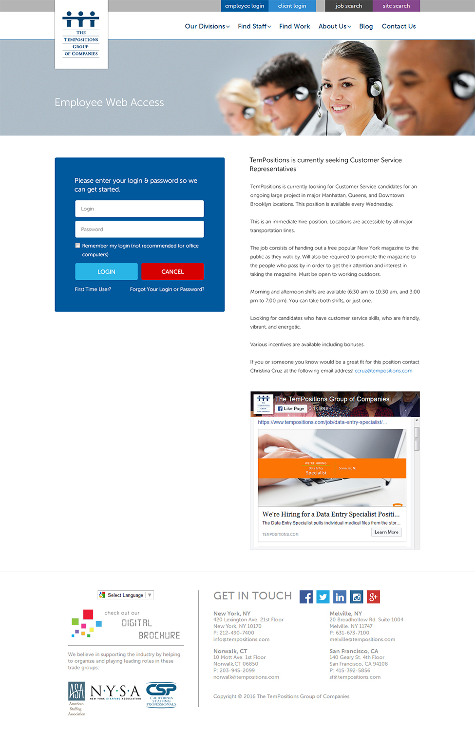 Web Design by RupalTechno for TemPositions | Design #12641019