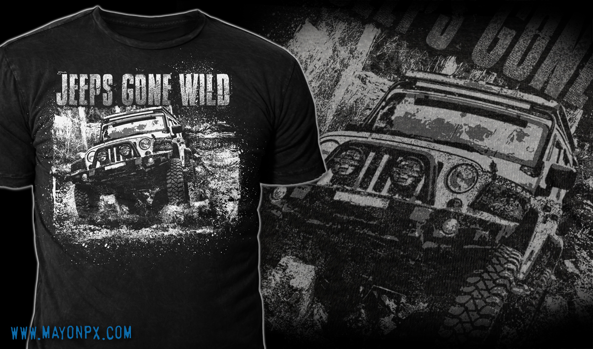 Diseño de Camiseta por Mayonpx para Jeep Gone Wild | Diseño #12620990