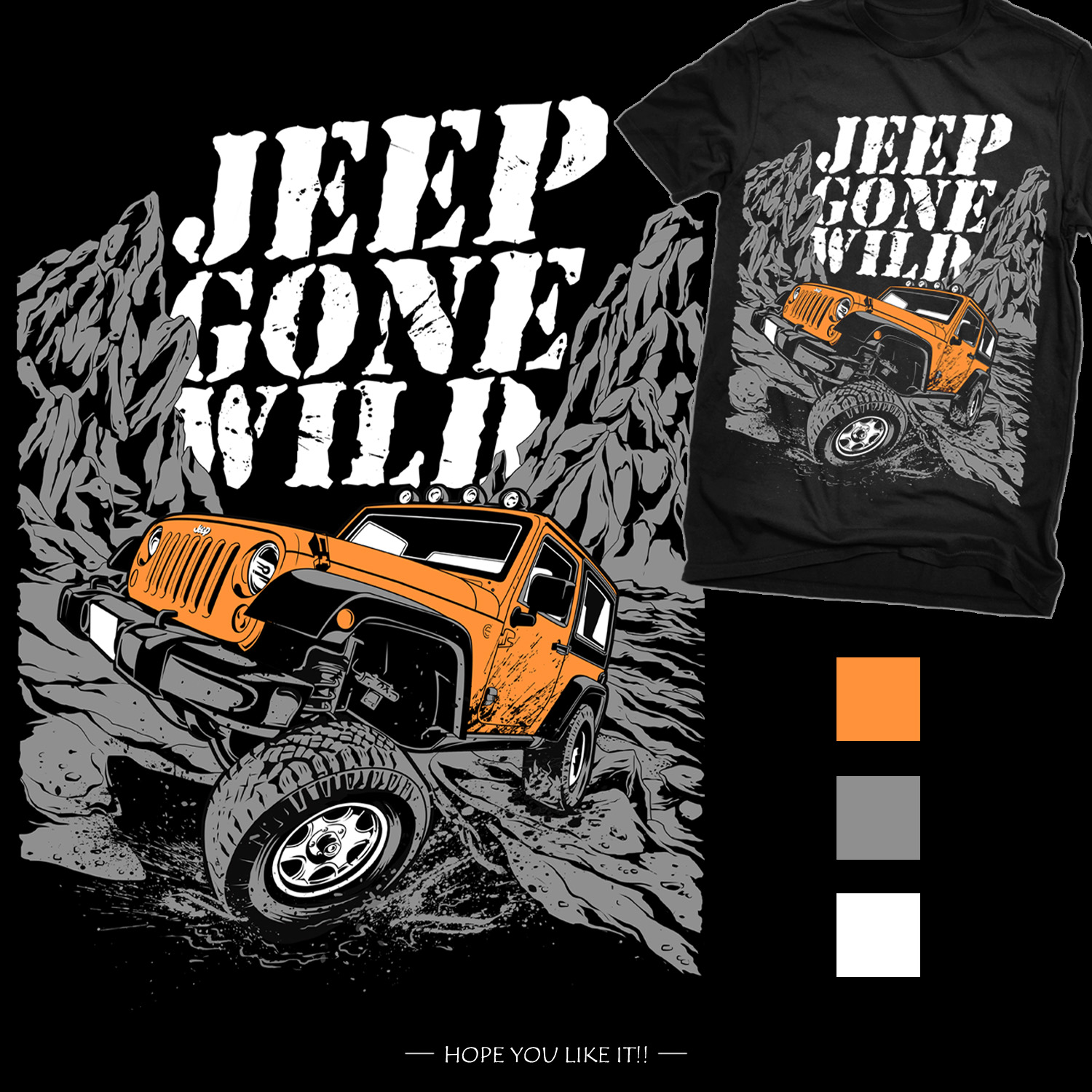 T-shirt Design by zakihamdani for Jeep Gone Wild | Design #12613223